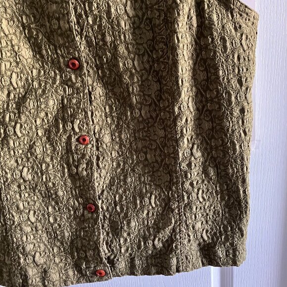 CJ Banks Vest size 3X Button Front Green Stretch Vest Boho Comfy. - Picture 5 of 13